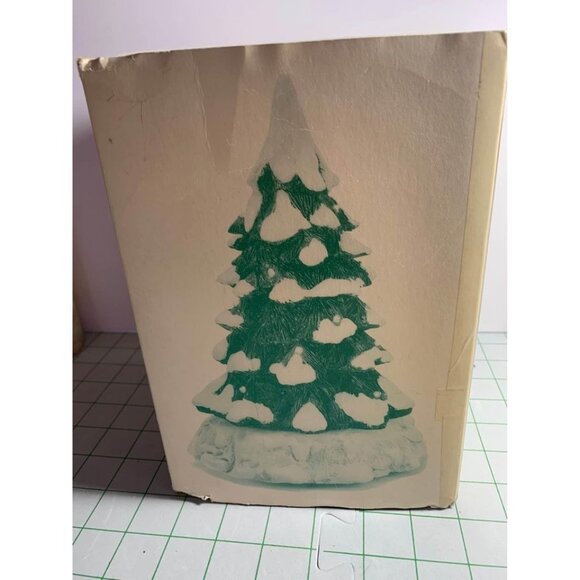 Village Lighted Snow Capped Revolving Christmas Tree Decoration - Picture 5 of 6